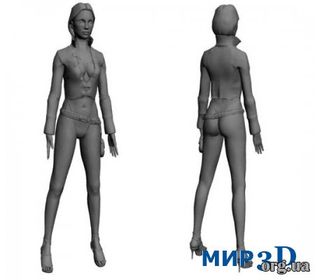 Модель девушки 4 (girl wild) для 3D MAX