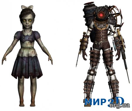 Модель " Сестрёнок " из игры BIOSHOCK 2 для 3 D MAX