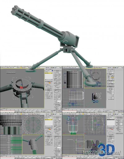 Моделирование многоствольного пулемета "Миниган"