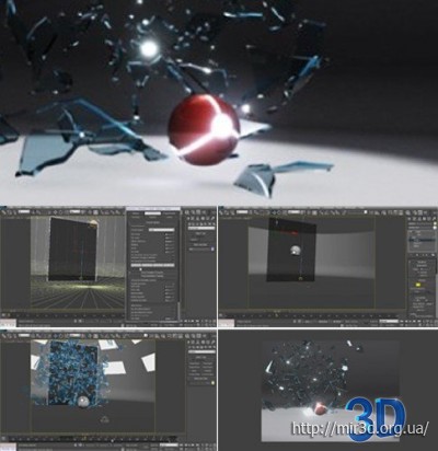 Разбить стекло в 3D Max с помощью RayFire