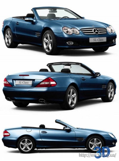 3D модель Mercedes-Benz SL500 для 3D MAX