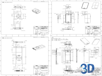 Чертежи продукции APPLE для моделирования.
