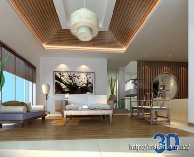 3D-model.  Interior  room  in  the  Chinese  style.