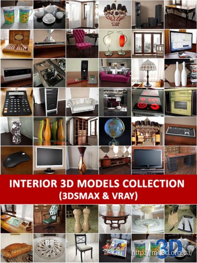 Interior 3D Models Collection (Max & Vray)