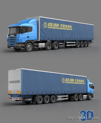 3D модель тягача SCANIA