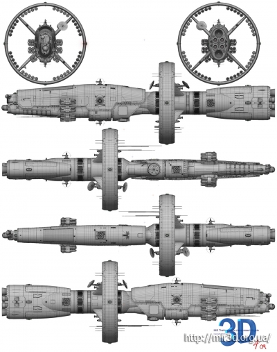 Чертежи космической техники для 3D Max