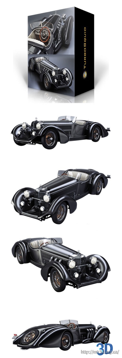 Turbosquid – Mercedes-Benz SS Roadster 1930 Erdmann&Rossi retro legend sport cabriolet