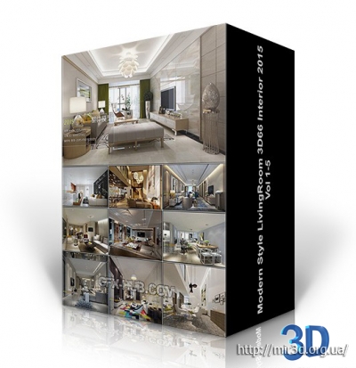 Modern Style LivingRoom 3D66 Interior 2015 Vol 1-5: 3D сцены интерьеров